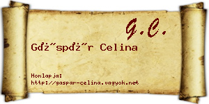 Gáspár Celina névjegykártya